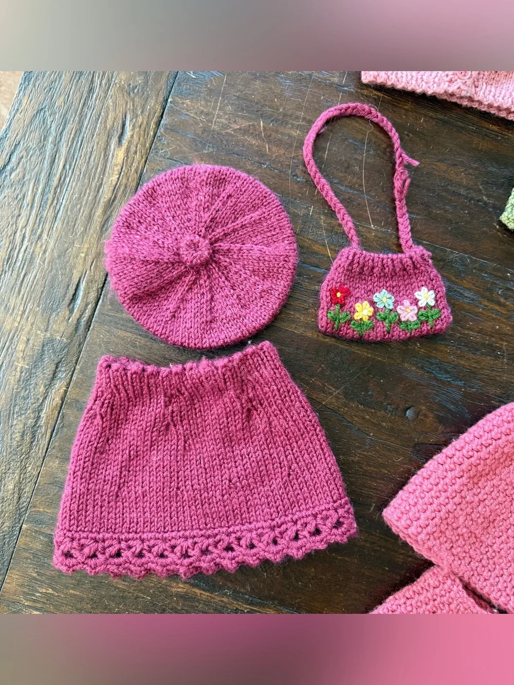 18” Doll Clothes Lot Handmade Hand Knitted